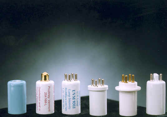 UV lamps bases and end caps Different end caps available